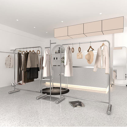 DFEDHF Industrial Plumbing Garment Rack Clothes Rails,Commercial Boutique Clothing Store Clothes Display Rack Heavy Duty Hanger,Multipurpose Clothes Rail Retail Store (L120*w40*h130cm)
