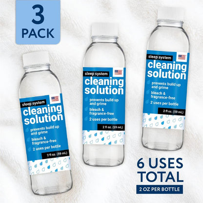 IMPRESA Sleep System Cleaning Solution Compatible with ChiliPad, OOLER & Dock Pro & Bed Cooling System Cleaner - 3-Pack, 2 Fl Oz - Unscented No-Mess Cleaning Supplies - Sleep Machine Cleaner