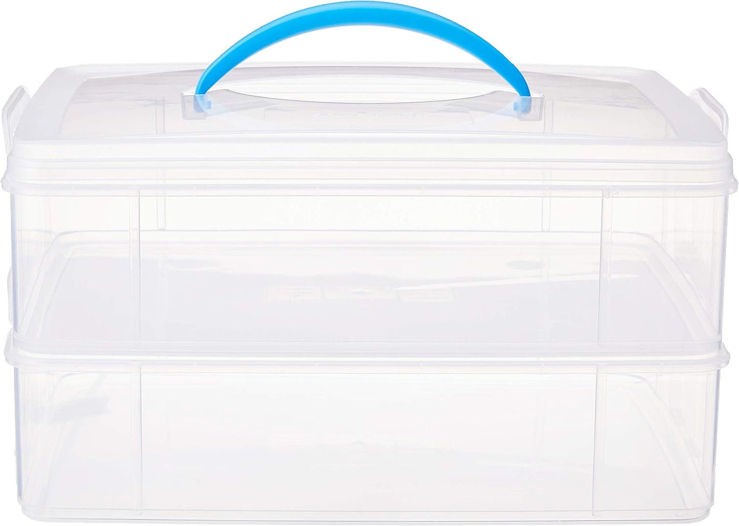 Snapware Snap 'N Stack Portable Storage Bin for Tools and Craft, 14.1 x 10.5-Inch Clear BPA-Free Container