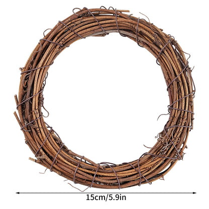 Grapevine Wreath Set, Marrywindix 10 Pieces Natural Vine Branch Wreath Christmas DIY Rattan Wreath Garland for Christmas Holiday Craft Wedding Decor (6 in.)