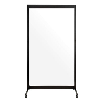 FDP Clear 3/16" Clear Acrylic Mobile Room Divider with Locking Casters for Social Distance Sneeze, Cough, Talk Guard, Protective Single-Panel Plexiglass Barrier for Classroom, Office, Reception Area