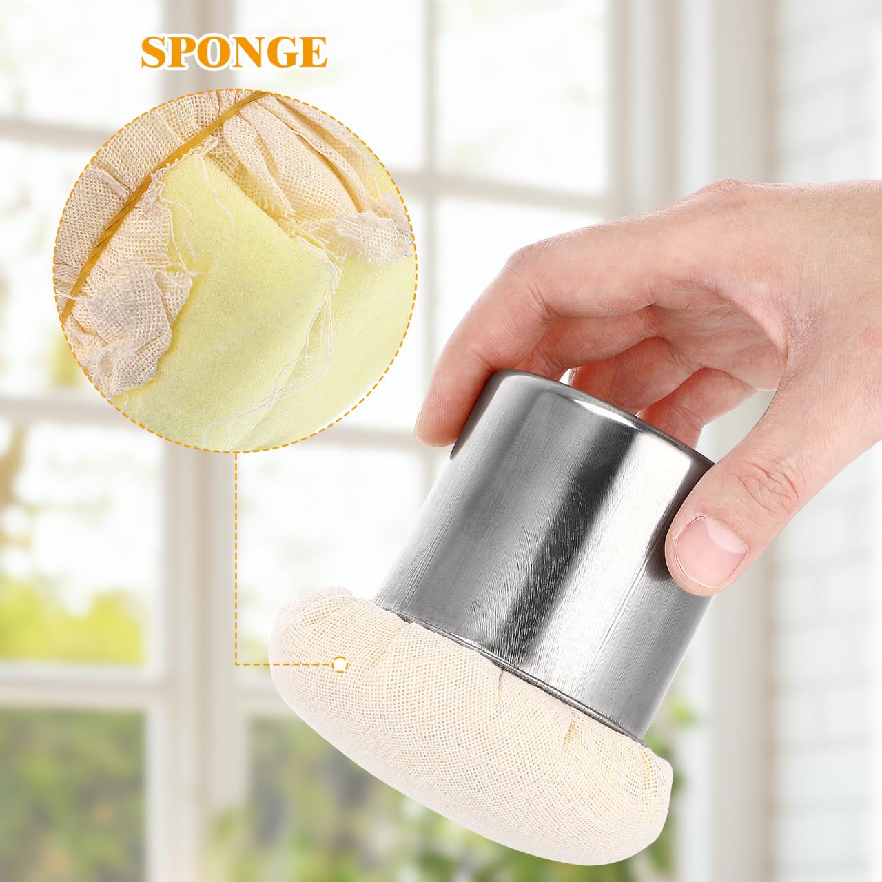BESTOYARD 3-Pack Pancake Grease Brush - Stainless Steel Oil Mop & Spreader - Multifunctional Oil Brush for Pancake Cooking, BBQ & Grilling