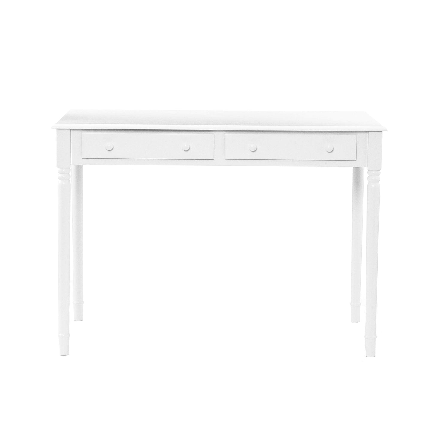 SEI Furniture - Writing 2-drawer Desk- Crisp White - Transitional Design, White Finish - Ideal for Home Office, Bedroom (HO8800)