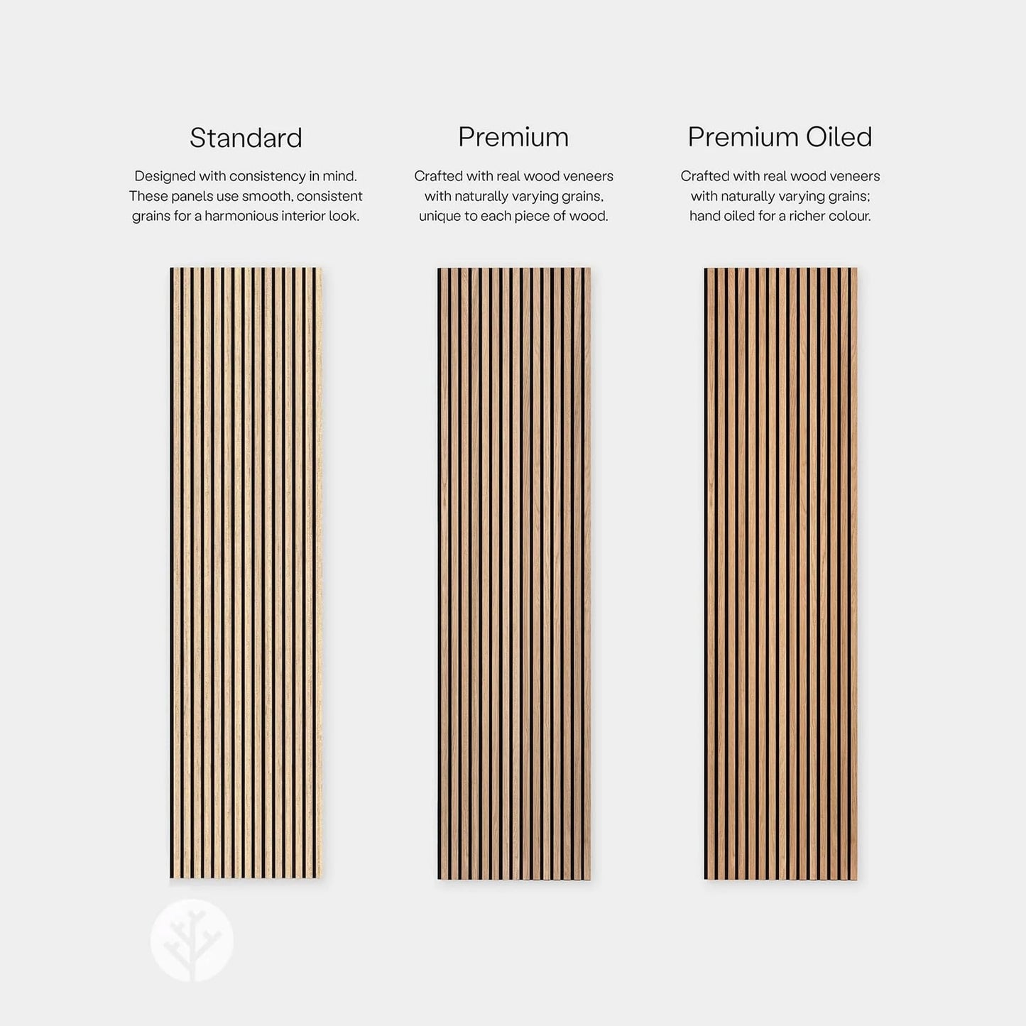 WVH Luxury American Oak Acoustic Slat Wood Wall Panels, Measures 118.11" x 25.20", Premium Finish, Interior Decor for Walls & Ceilings, Noise Cancelling & Sound Absorbing for Home & Office, 2pcs