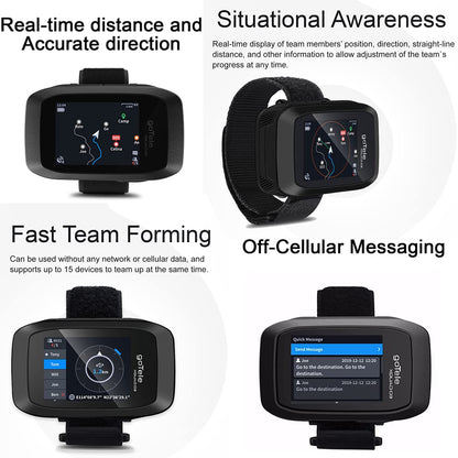 2 Packs GPS Handheld for Hiking Real Time Group Outdoor Exploring Tracking Communication Device Gotele Xquad 03 Off Grid Tracker No Network Required