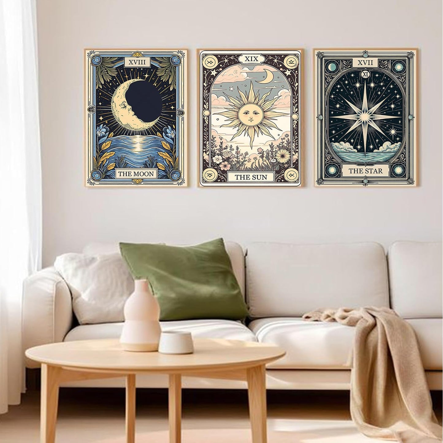 Axquilon 3 Pack Diamond Art Kits for Adults, Tarot Diamond Painting Kits for Adults Beginner, DIY 5D Full Drill Gem Art for Home Wall Decor 12x16 inch