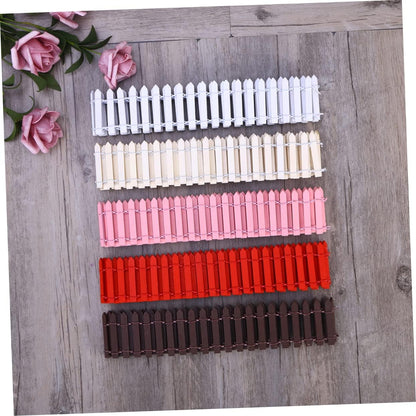 Yardwe 2pcs DIY Picket Garden Plastic Rail Fence Mini Fence for Christmas Village Trees Supplies