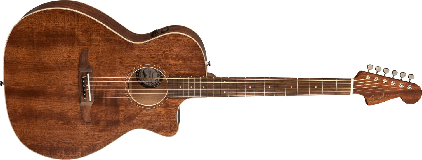 Fender All-Mahogany Newporter Special Acoustic Guitar, with 2-Year Warranty, Natural, Pau Ferro Fingerboard, with Gig Bag