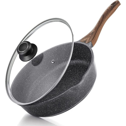 15.4 Inch Tempered Glass Lid Replacement Cover for 15.4" Cast Iron Skillets, Frying Pans and Wok, Clear