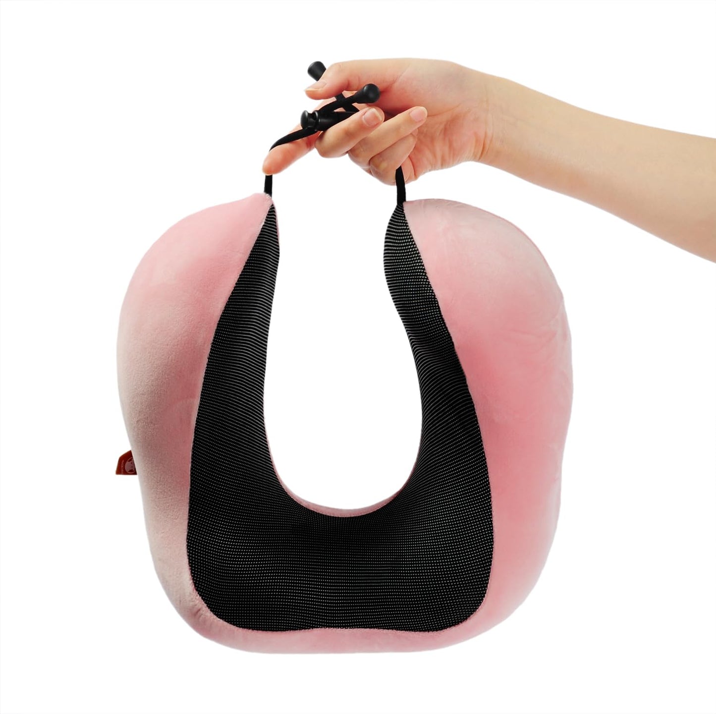 Memory Foam Travel Pillow, Neck Pillow with 360-Degree Head Support, Comfortable and Lightweight, Ideal for Sleeping on Airplane, Car, Train, Bus and Home Use, Comes with Storage Bag (Black)