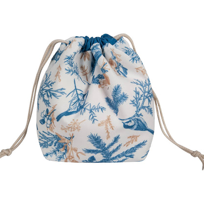 Remobia Hicol Tangle-Free Yarn Storage Bag - Divided Travel Crochet Bag for Knitting Needles, Hooks & Accessories, Cute Bird Pattern Craft Organizer (Gift for Knitters)