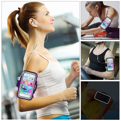 Arm Phone Holder for Running, Armband Cellphone for iPhone 15 14 13 12 11 Pro Max/XR/8 7 6s Plus, for Galaxy A/S/Note Up to 6.9’’, for Exercise Gym Fitness Sports Gear-Black