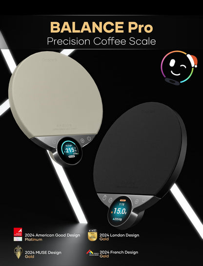 Cocinare Balance Pro Smart Coffee Scale with Timer and Water Flow Rate, Espresso Scale for Pour Over and Barista Brewing, Brew Assist Mode, 0.05g Precision, 3.5kg Digital Scale, App Control (White)