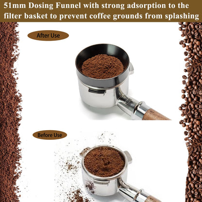 51mm Espresso Tamper Espresso Accessories Kit: Espresso Tamper Set, Coffee Tamper Espresso Tools Barista Tools | Espresso Kit Fits Espresso Coffee Machines of 51mm Portafilters
