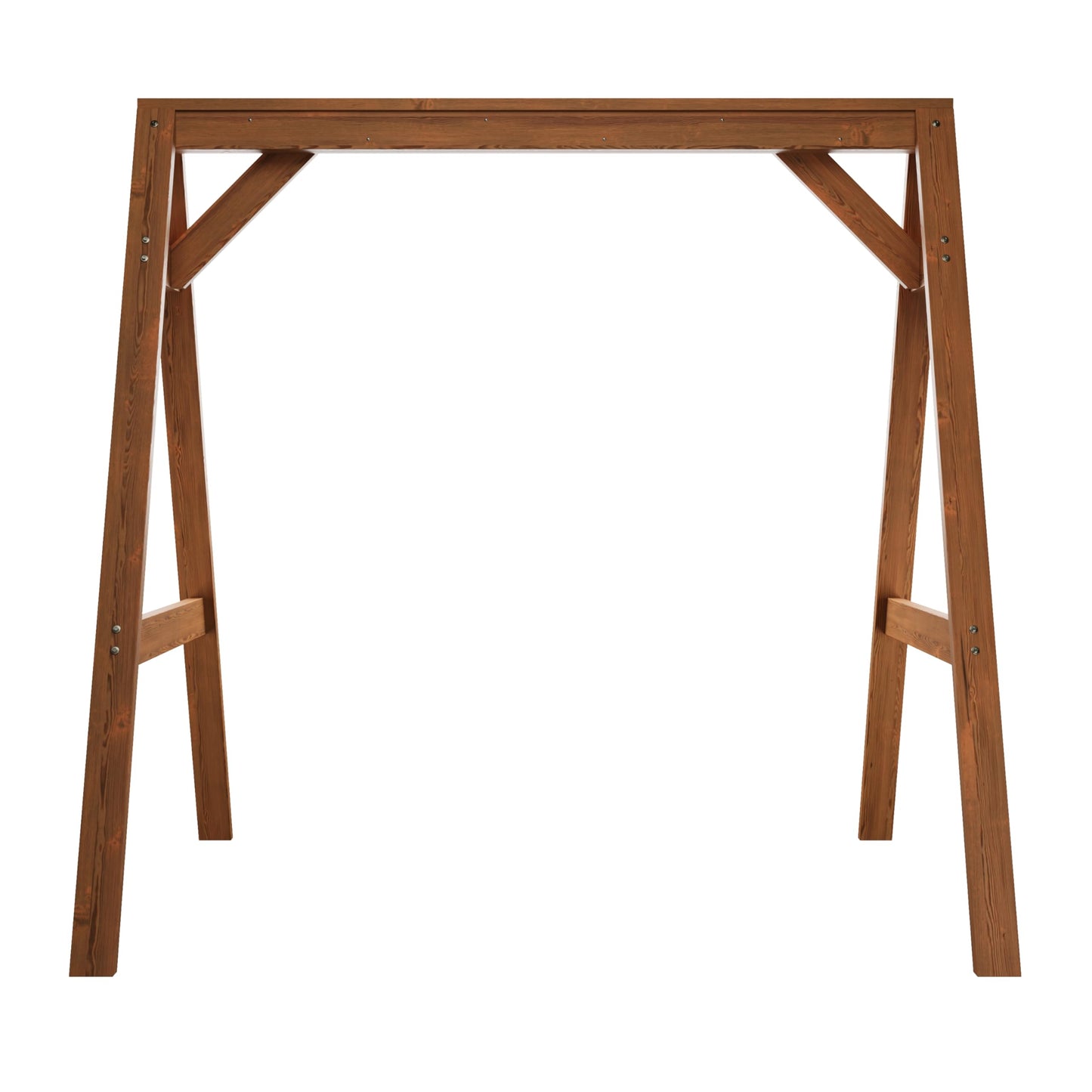 Amish Casual 4/5 Foot A-Frame Porch Swing Stand in Oak Stain - Treated Wood Outdoor Stand for Swings, Made in The USA by Amish Craftsmen