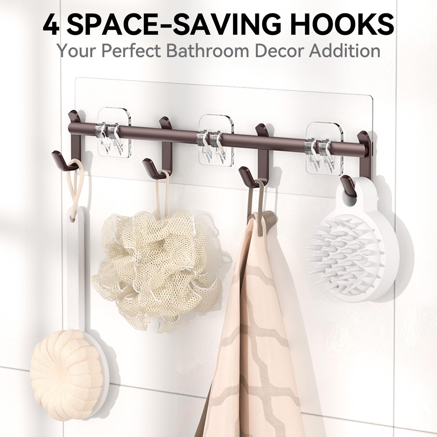 YASONIC Shower Caddy, 100% Rustproof Shower Shelves for Inside Shower, No Drilling Bathroom Organizers and Storage, 6 Pack Large Capacity Bathroom Shelves for Kitchen & Home Decor