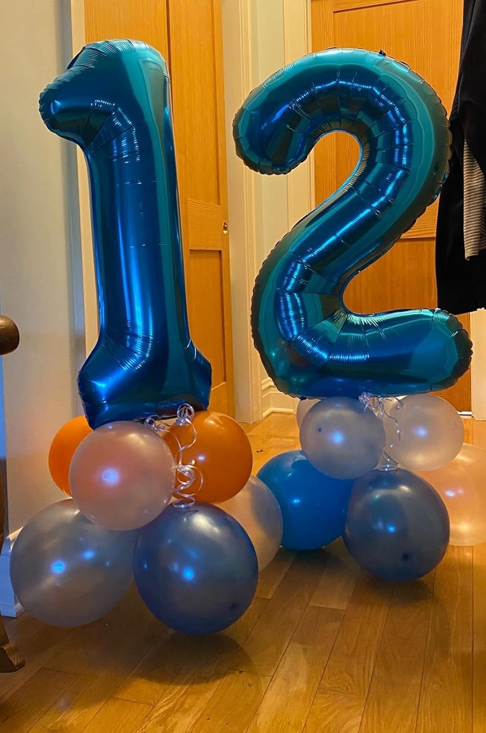 Metallic Blue Number 5 Balloon - 40 Inch Giant Foil Balloon for 5th Birthday Party Decorations