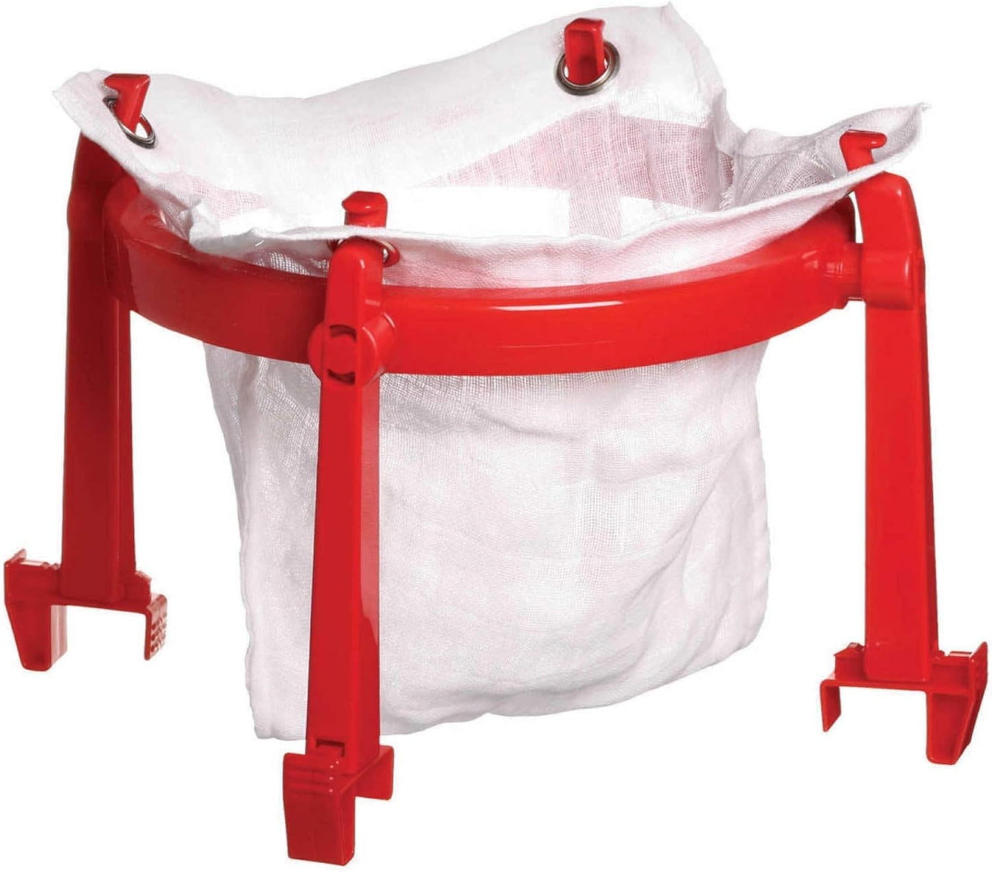 KitchenCraft 2 Home Made Jam Strainer/Jelly Bag and Stand with Recipe in Gift Box, Plastic/Polyester, Pieces, White/Red