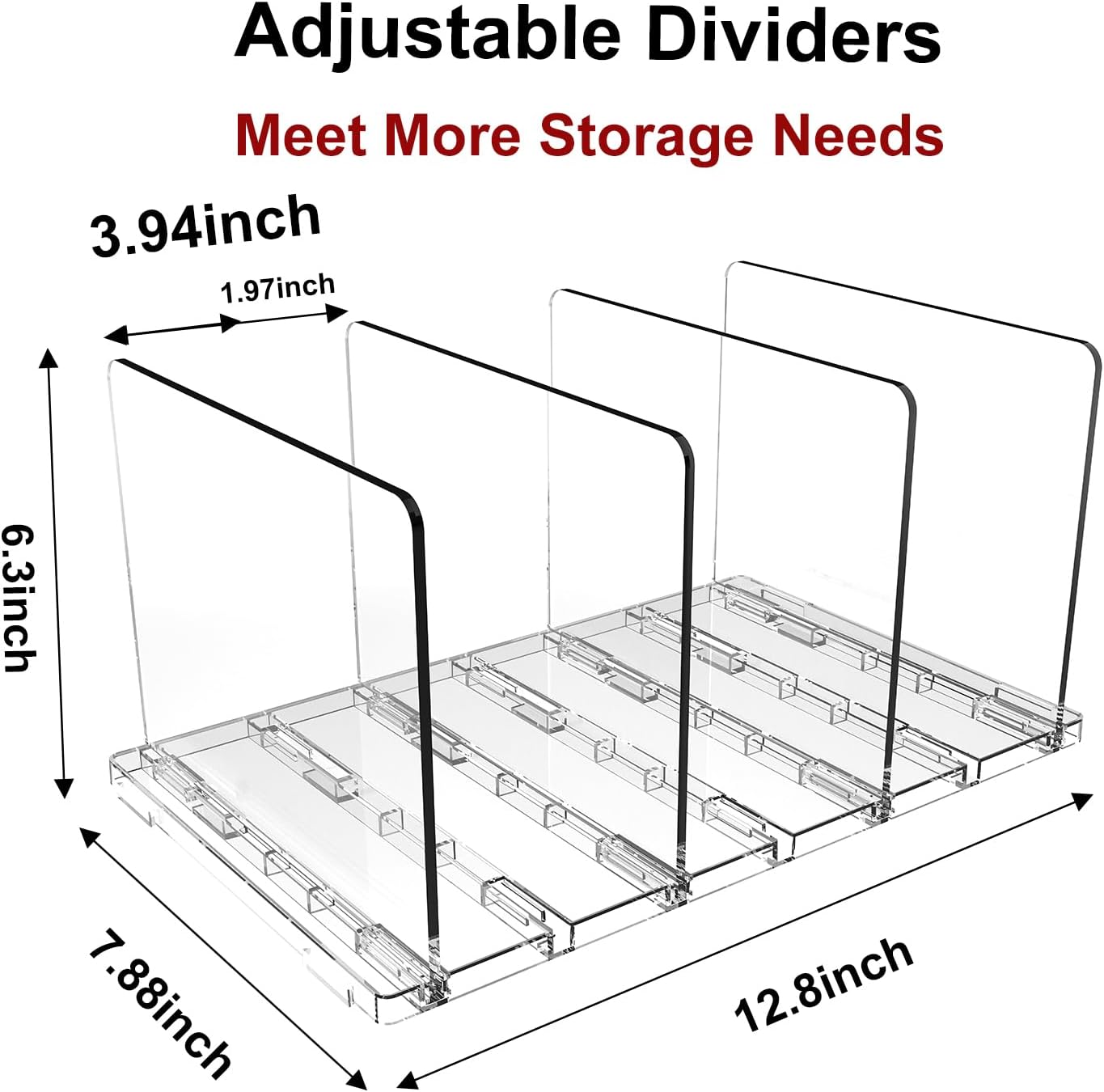 Copidrum Closet Organizer(2PACK) Clear Kids Shoe Rack Holder for Storage Organizer Stackable Shoes Shelf Dividers