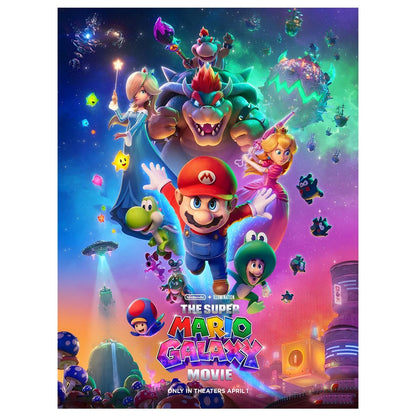 COMOR Super Mario Galaxy Game Movies Diamond Art Kits For Adults-Super Mario Galaxy Game Diamond Painting Kits-5d Diy Full Drill Round Rhinestone Gem Art Crafts Paintings For Home Wall Decor