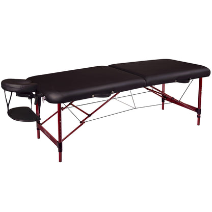 Master Massage Zephyr Lightweight Portable Massage Table Package- Tattoo Table- Spa Bed (Black, Maroon)