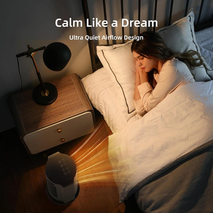 Space Heaters for Indoor Use Large Room, 70 ° Oscillation, Fast Heating Ceramic Electric with Digital Thermostat, Remote Control, 1-12H Timer, Overheat Protection, Safety Heater for Bedroom