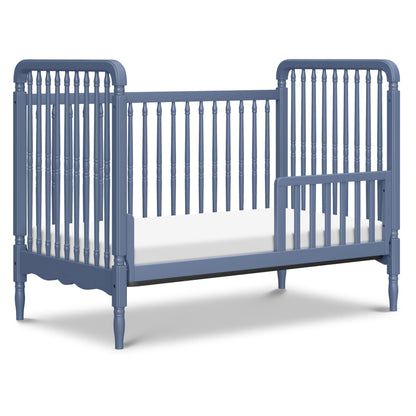 Namesake Liberty 3-in-1 Convertible Baby Crib - Greengurad Gold Certified - Wooden Convertible Baby Crib to Toddler Bed, Daybed - Durable & Easy to Assemble, 4 Adjustable Mattress Heights - Cove Blue