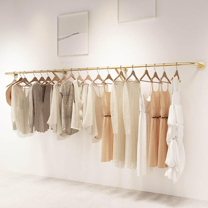 Wall Mounted Industrial Pipe Clothing Rod, Modern Clothing Store Metal Garment Rack Display Stands,heavy Duty Closet Rod Hanging Bar,commercial Retail Display Rack Standing Clothes Rack