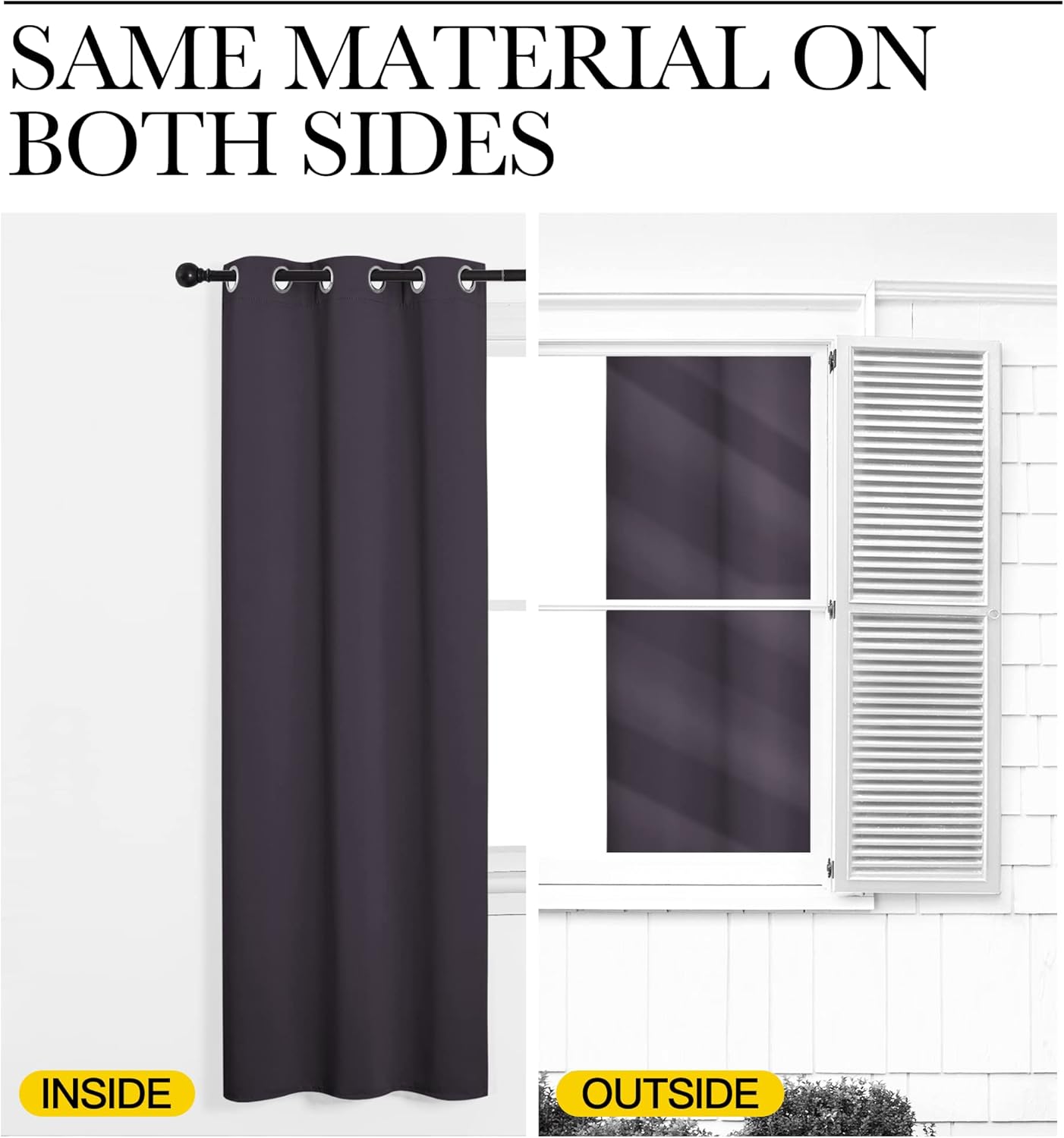NICETOWN Greyish Purple Blackout Curtains - Thermal Insulated Drapes for Living Room | 78" Length, 2 Panels