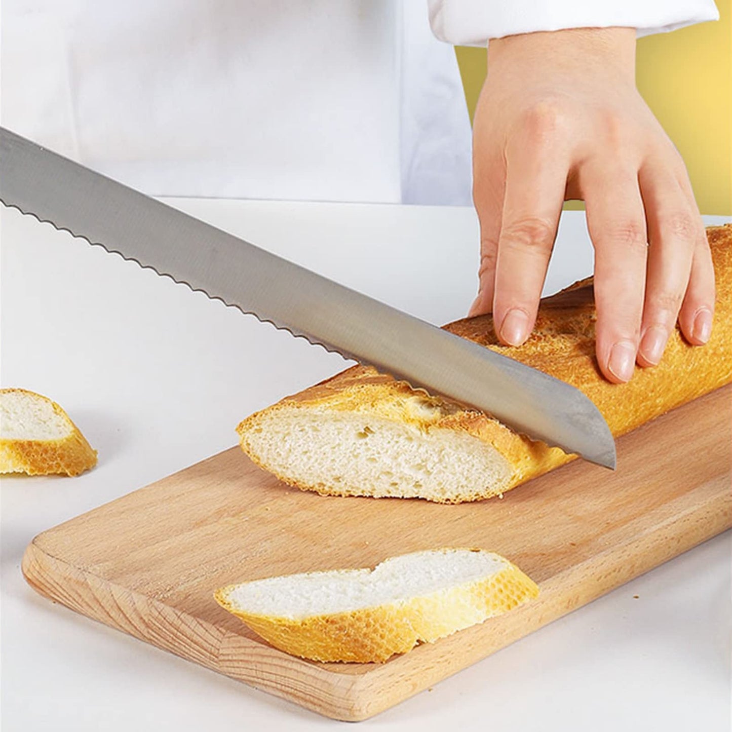 Kiss Core 18.1-inch Bread Knife for Homemade Bread, Long Serrated Knife Stainless Steel Loaf Cutter for Cakes, Sandwiches