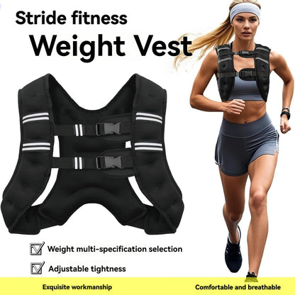Weighted Vest with Reflective Strips, 8lb /12lb/15lb/20lb/25lb/30lb for Fitness Training Workout, Strength Training, Running, Muscle Building, Weight Loss, Weightlifting (20lb)