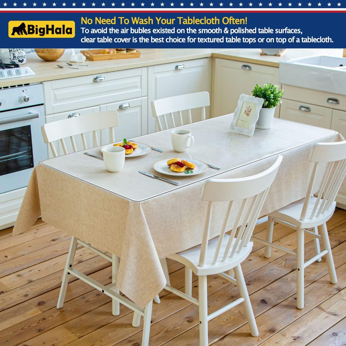 12 48 Inch Clear Plastic Table Protector Bench Entryway Coffee Side Bedside Tablecloth Cover Mat PVC Vinyl Cloths Easy