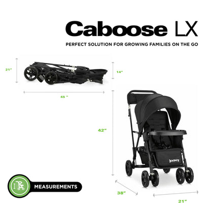 Joovy Caboose LX Tandem Stand-on Stroller, Black