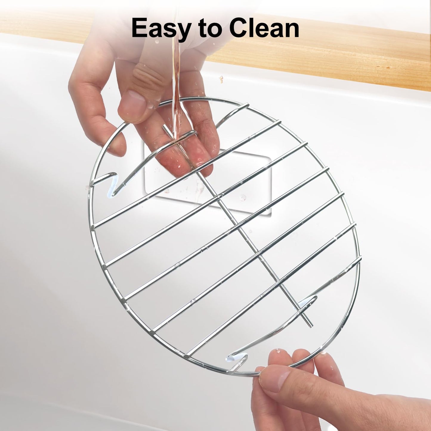 GSlife Trivet for Instant Pot Steamer Rack - Stainless Steel Accessories, 7 Inch Steam Rack Fits 3, 6 Qt Pressure Cooker, Cooking Cooling Steaming Baking Stand, 1 Pack