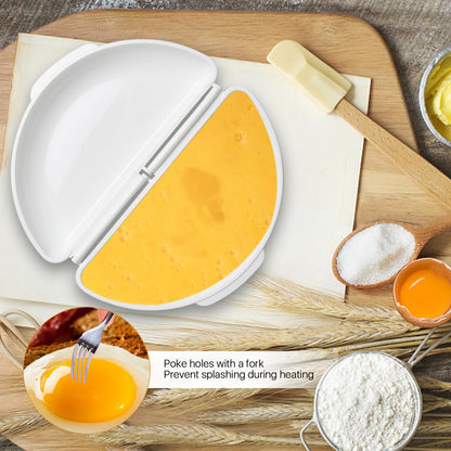 Easy Egg Breakfast Set Akamino Microwave Omelet Pan and Egg Poacher - BPA Free Egg Maker Easy to Use and Non-Stick Breakfast Egg Cookware