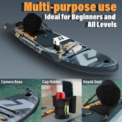 AKSPORT 11' Inflatable Stand-Up Paddle Board with Upgraded SUP Accessories Kit | Extra Wide 34" Design | Non-Slip Deck | Premium SUP Board for Adults & Youth of All Levels
