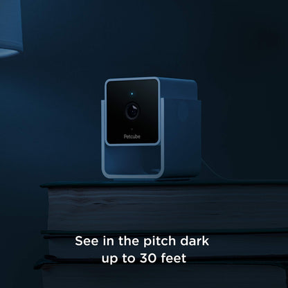 Petcube Cam Indoor Home Security Camera with 1080p HD Video, Two-Way Audio, Motion Detection, and Phone App, Night Vision Wi-Fi Camera for Apartment Security, Video Baby Monitor