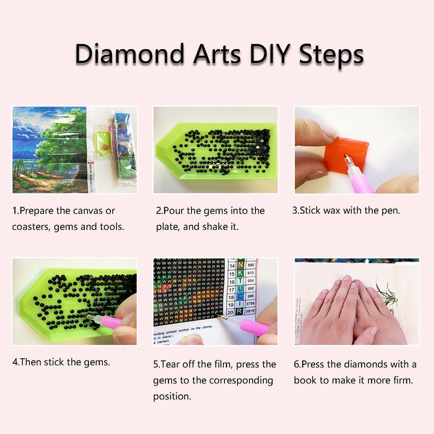 Muzagroo Art 4 Pack 5D Diamond Painting Kits for Adults DIY Diamond Art Kits 4 Seasons Trees Wall Art for Living Room Adults Crafts Diamond Dot Gem Art Kits for Beginners