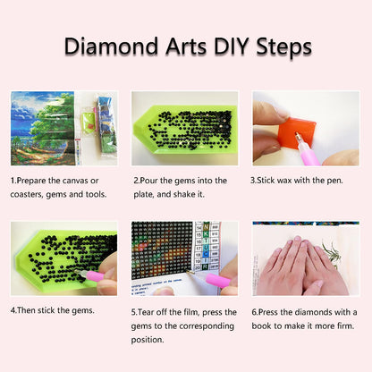 Muzagroo Art 5D Diamond Painting Kits for Adults, DIY Diamond Art Kits for Beginners, Turtle Diamond Dot Kits Gem Arts and Crafts for Living Room, Gem Painting Bedroom 4 PCS Wall Art