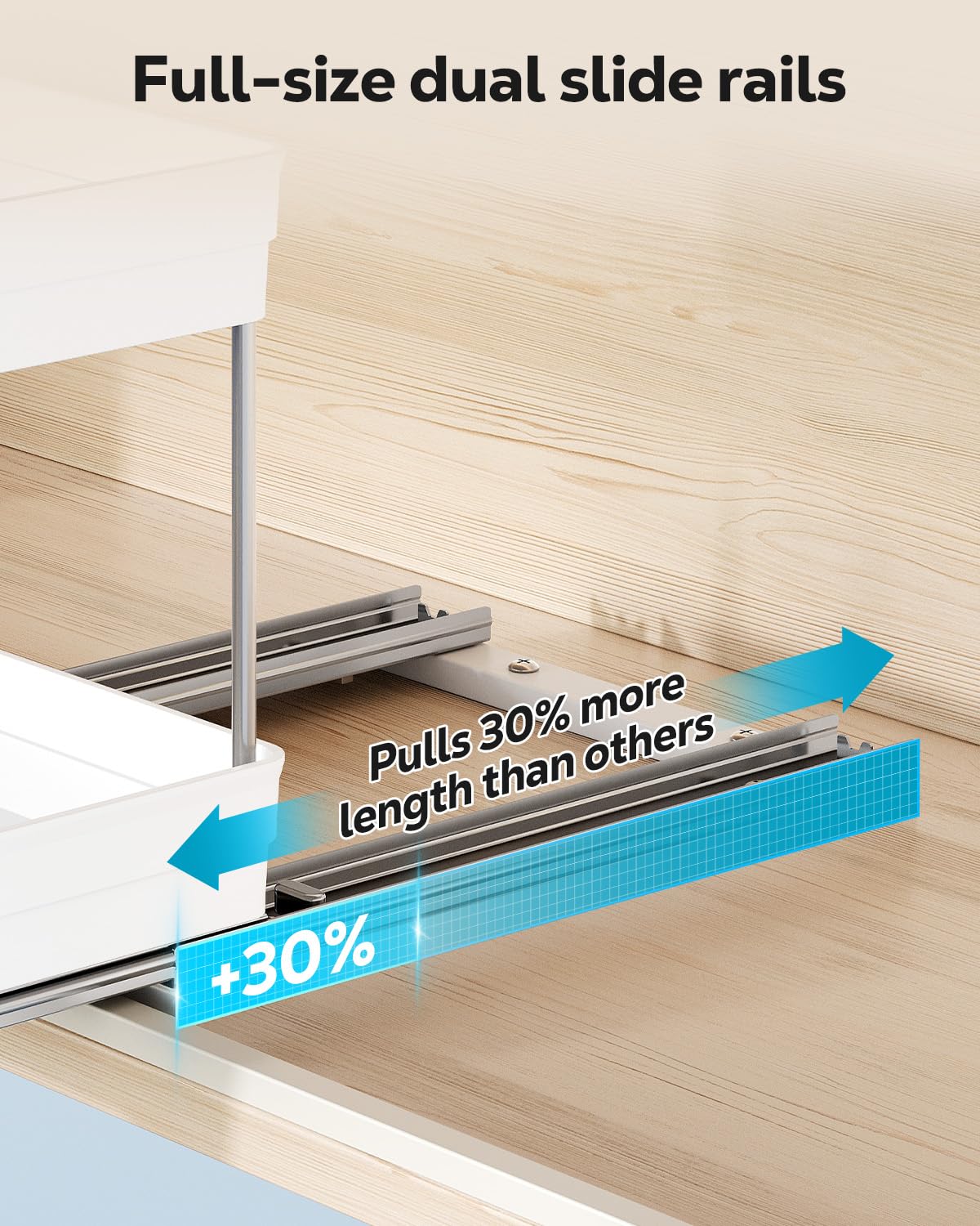 Nieifi Spice Organization for Cabinet-Vertical Spice Rack Pull Out-Spice Rack Organizer for Cabinet-4-1/3 inch Wide-Seasoning Kitchen Organizer-4.3" W x 10.6" D x 8.7" H-2 Pack-2 Tier