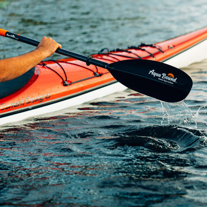 AQUA BOUND Manta Ray Carbon 2 Piece Posi-Lok™ Kayak Paddle – Lightweight Carbon Shaft, Carbon-Reinforced Nylon Blades with Dihedral Design, High-Angle Performance
