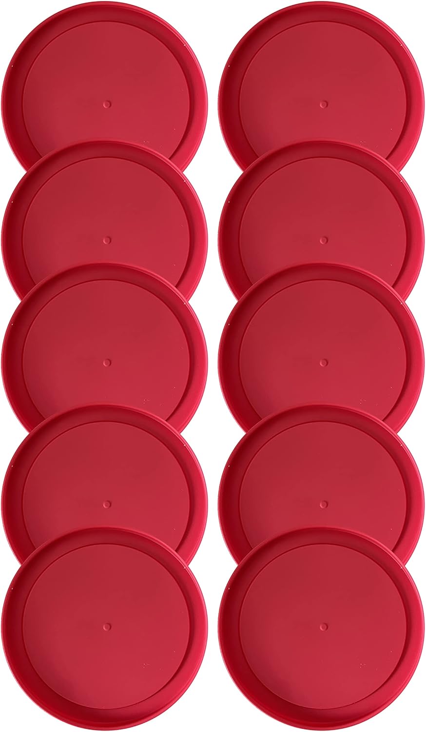 Replacement Lid for Pyrex 5" Storage Plastic Cover for 2 Cup Bowl Dish 7200-PC Red (10-Pack)