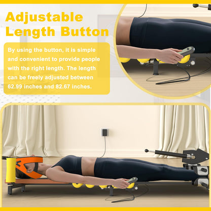 ZGGJZKV Full Body Electric Traction Bed, Home Portable Cervical & Lumbar Stretcher Decompression Table, No Inversion Traction Table for Tension Relief and Back Stretching