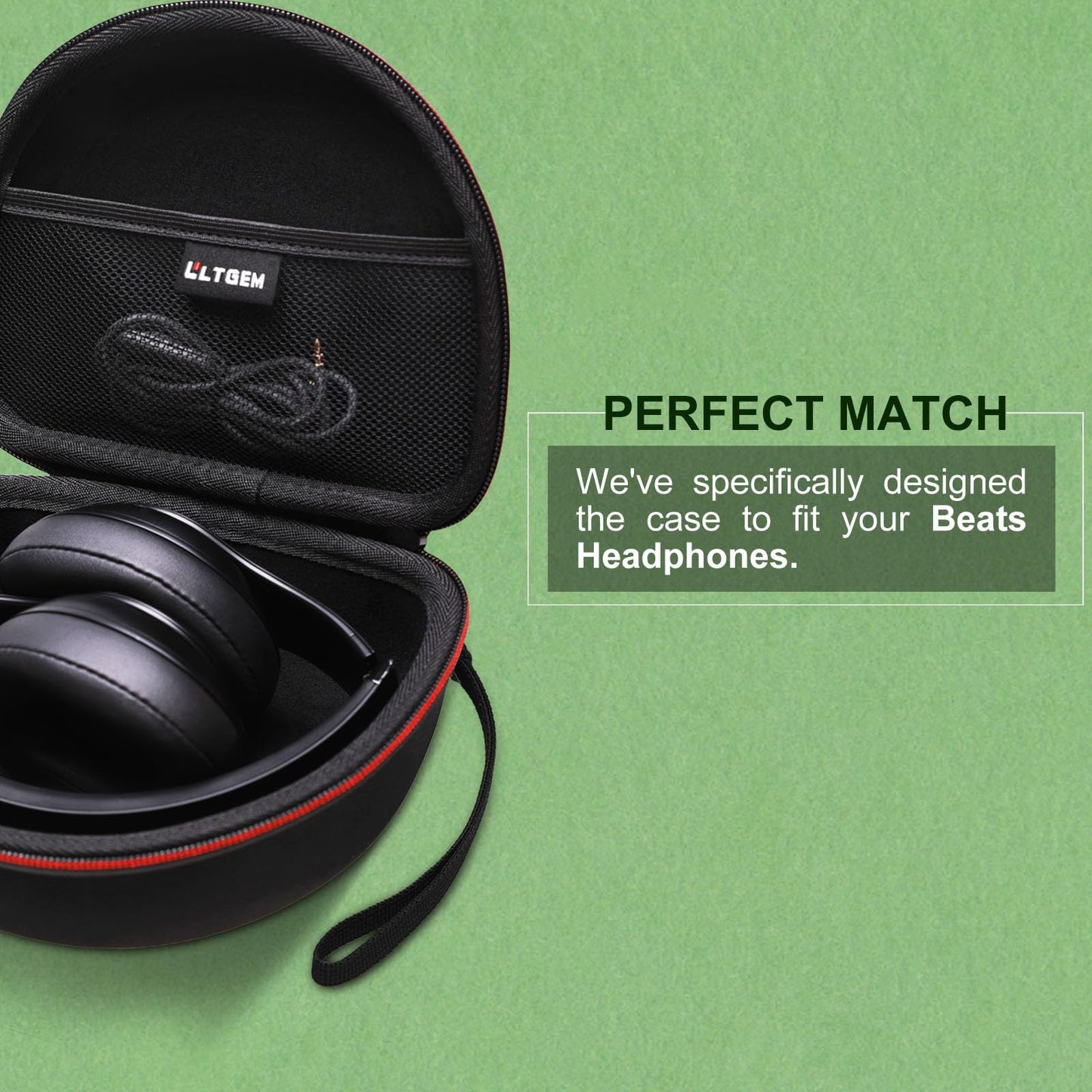 Headphone Case Compatible with Beats Studio Pro/Solo 4 / Studio 3 / Solo 3 / Picun B8 / BERIBES/JLab JBuds Lux ANC Wireless Bluetooth Noise Cancelling Headphones, Rose Gold(Case Only)