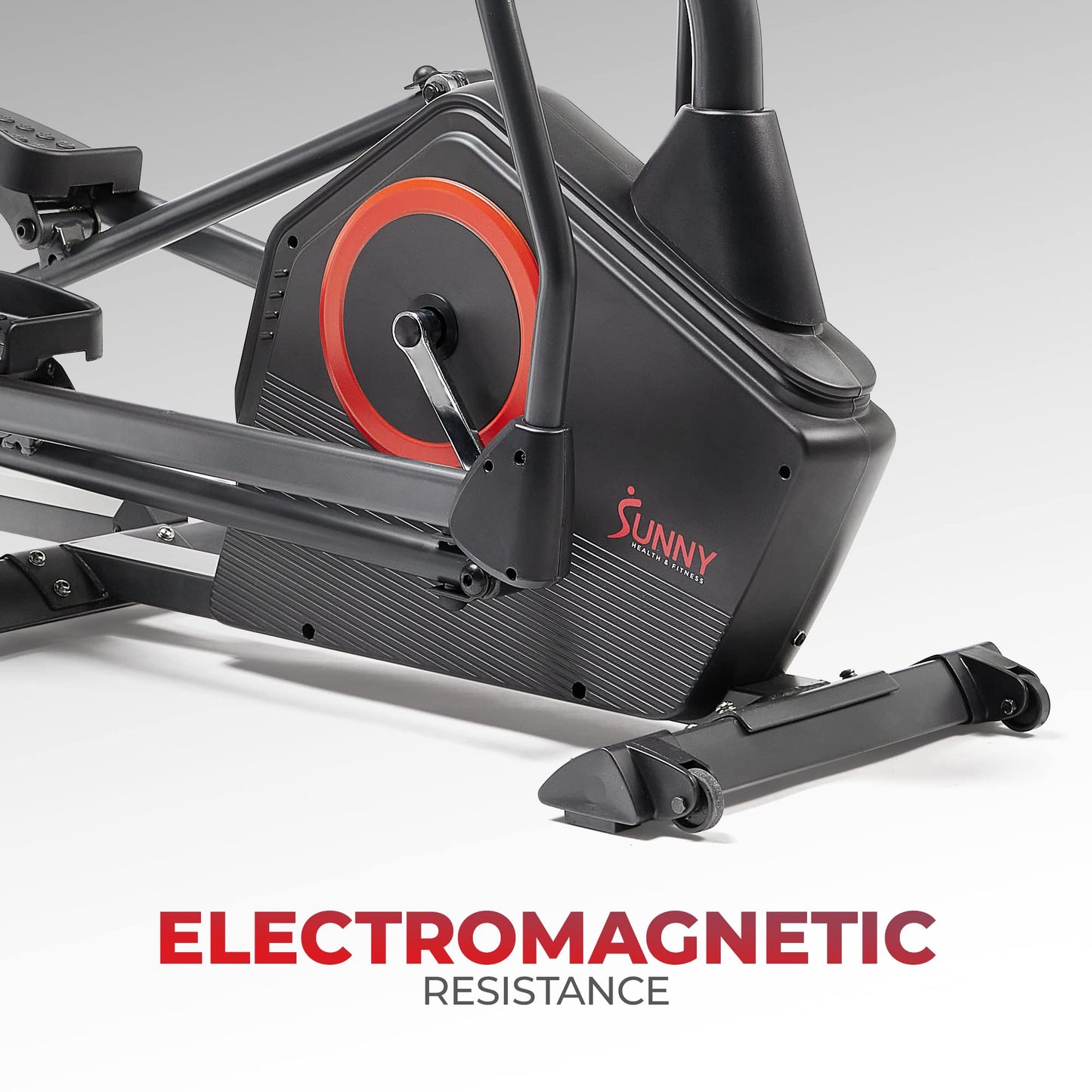 Sunny Health & Fitness Smart Elliptical Machine with 16-Level Electromagnetic Resistance, 18-inch Extended Stride Length, 12 Built-in Workouts, Low-Impact Cardio & SunnyFit App - SF-E3889SMART