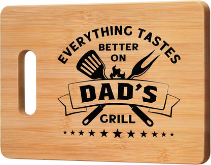 Unique Bamboo Cutting Board Gift for Dad, Best Birthday Gift, Cool Christmas, Father's Day Gift