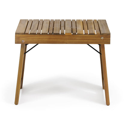 Christopher Knight Home Vernon Outdoor Acacia Wood Chaise Lounge Set, Teak Finish