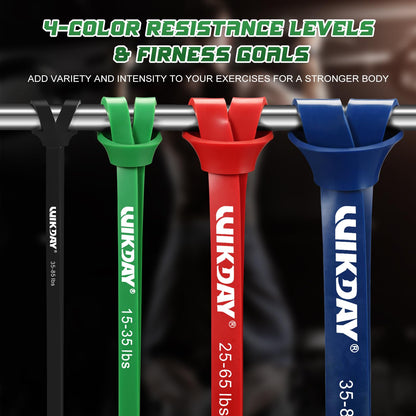 Resistance Bands, Pull Up Bands, Workout Bands for Exercise, Thick Heavy Resistance Band Set with Door Anchor, Elastic Bands for Body Stretching, Crossfit Training at Home/Gym Men & Women Women