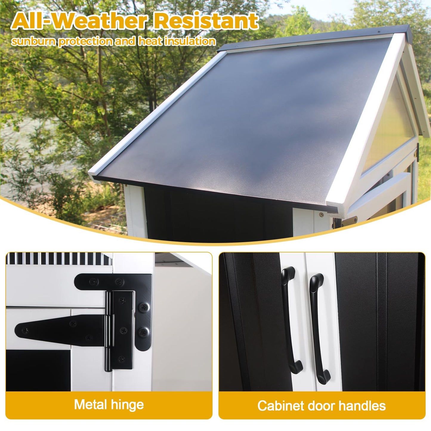 Outdoor Storage shed Small Storage shed with Floor Wooden Frame Lockable Metal Door Adjustable Shelves Cabinets Waterproof Large Capacity Storage Tool Cabinet Box for Backyard Garden Patio Lawn