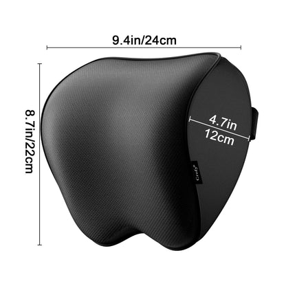Crofy 2-Pack Car Neck Pillow, Softness Car Headrest Pillow for Driving with Adjustable Strap, 100% Memory Foam and Breathable Removable Cover, Comfortable Ergonomic Design, 4.7 Inches Thick